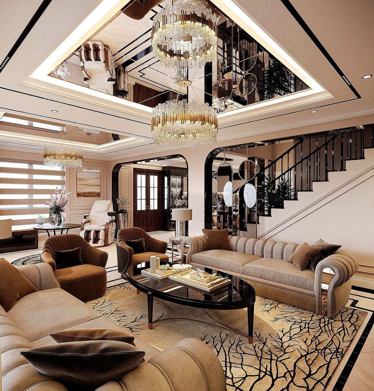 Nội thất biệt thự Nam Định Indochine
